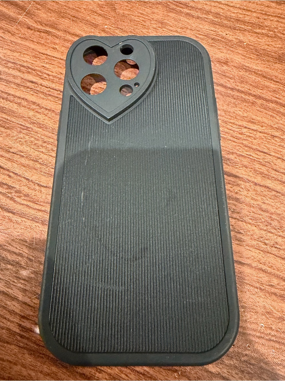 iPhone 14 Pro Max Black Heart Camera Cutout Phone Case